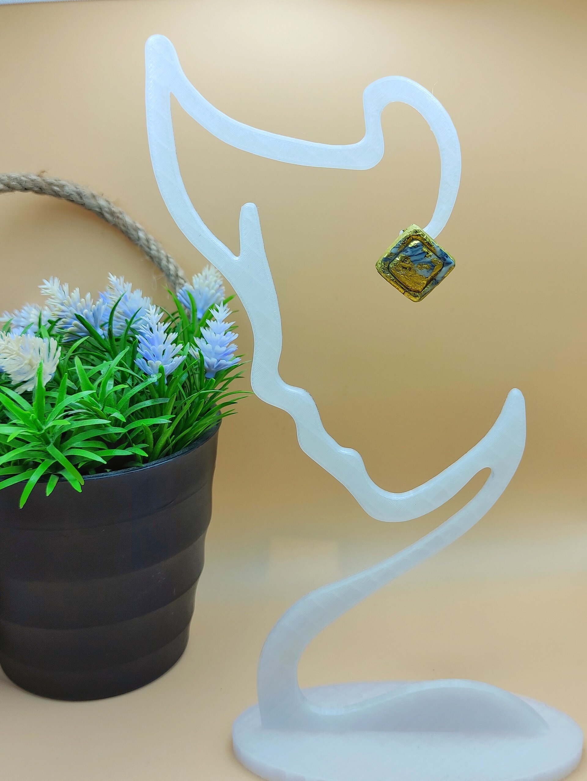 Pendientes Aura Dorada - Cuadrado - 3