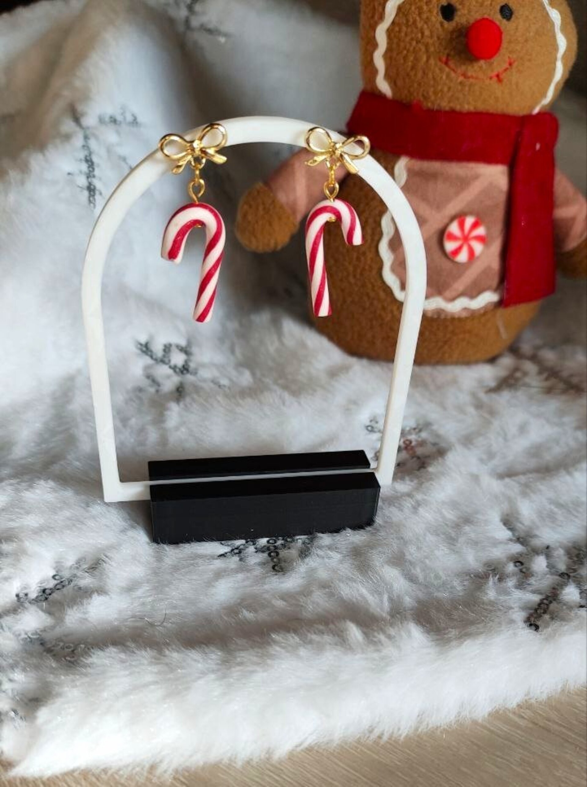 Pendientes Candy Cane Bow - 2